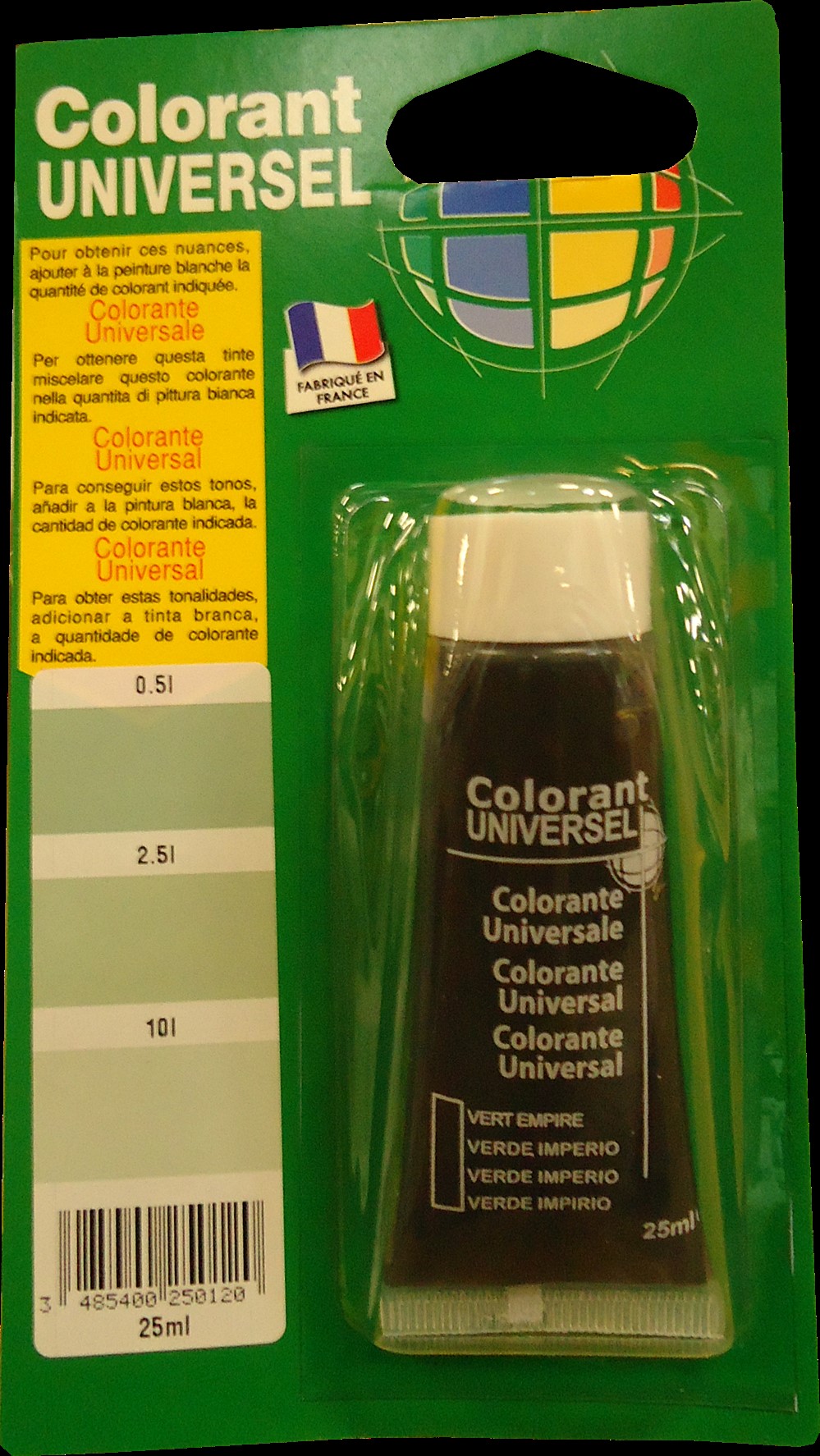 Colorant universel pour peinture vert empire 25ml